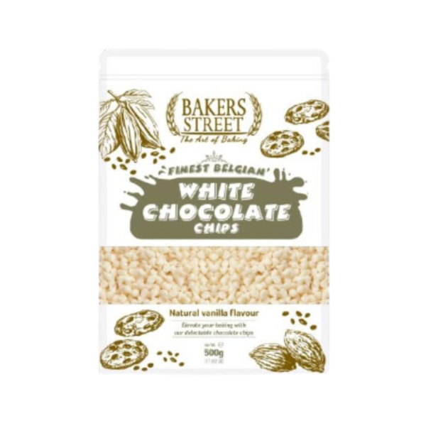 Bakers Street White Chocolate Chips 500g