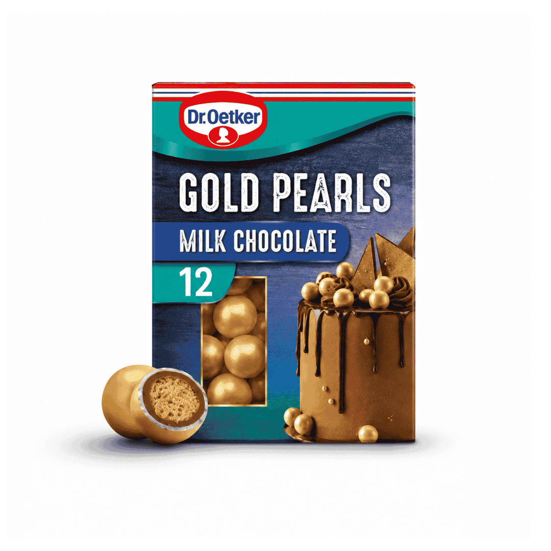 Dr Oetker 12 Milk Chocolate Gold Pearls