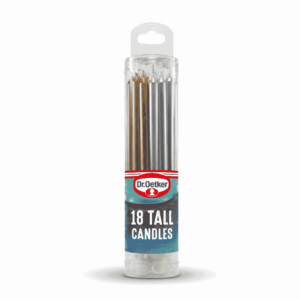 Dr. Oetker Tall Metallic Candles