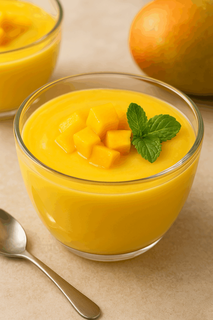 Silky Mango Cornstarch Pudding Recipe