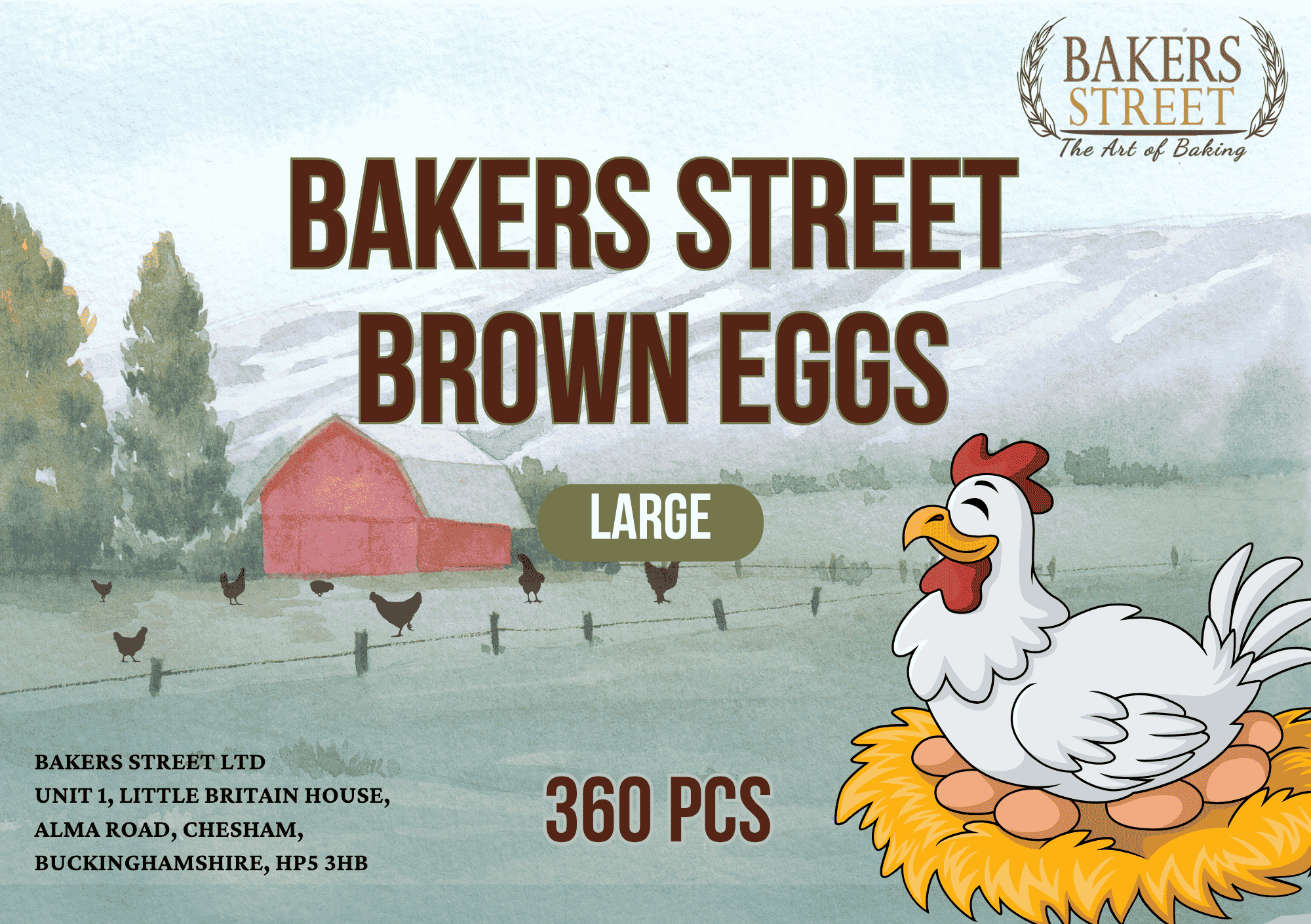 Bakers Street Brown Eggs (large) 360pcs