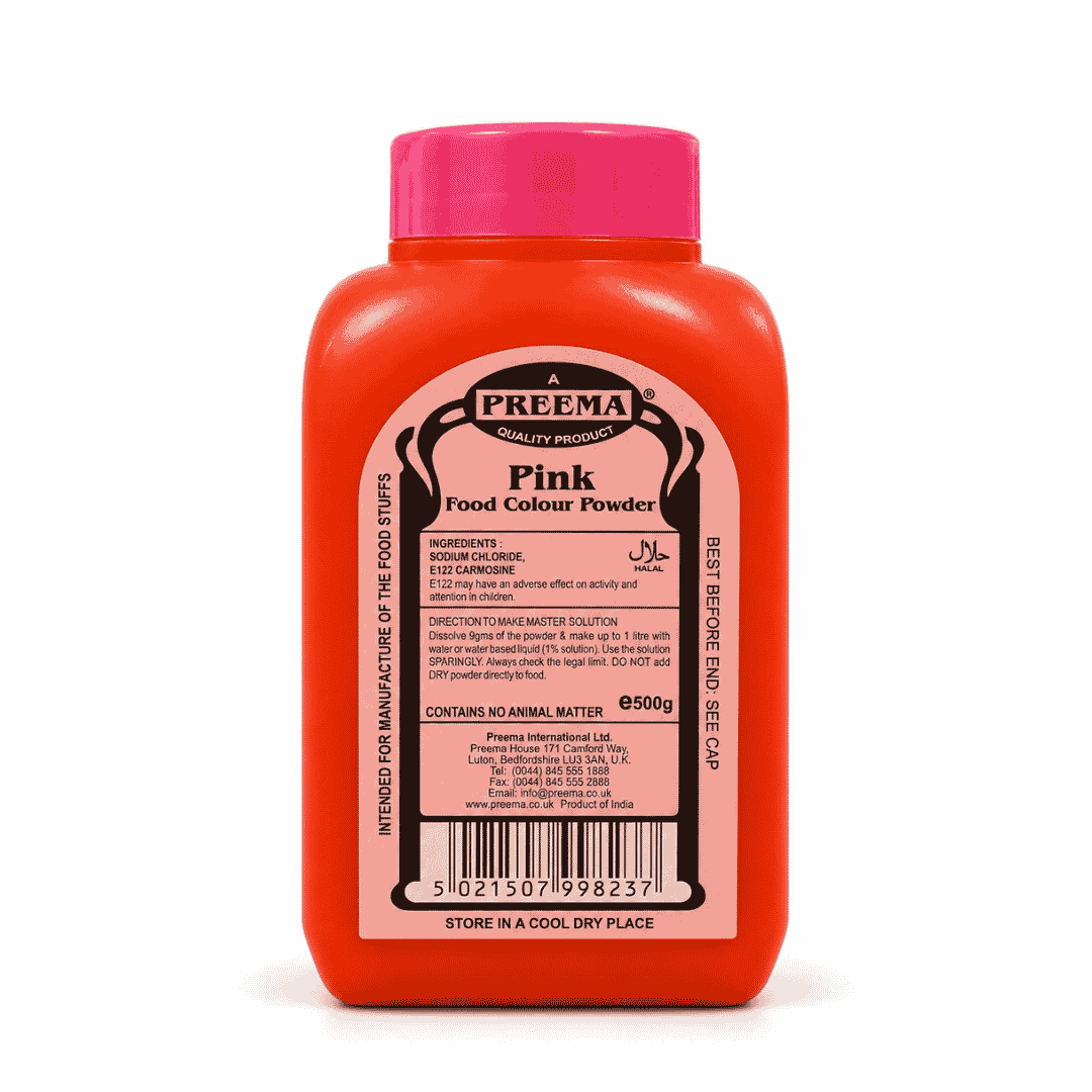 Preema Pink Food Colour Powder 500g